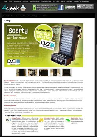 Decoder TV Digitale Terrestre DVB T Scarty 4Geek PDF