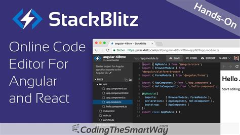 StackBlitz Online Code Editor For Angular And React Introduction