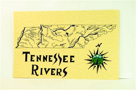 Tennessee Rivers Map - Etsy