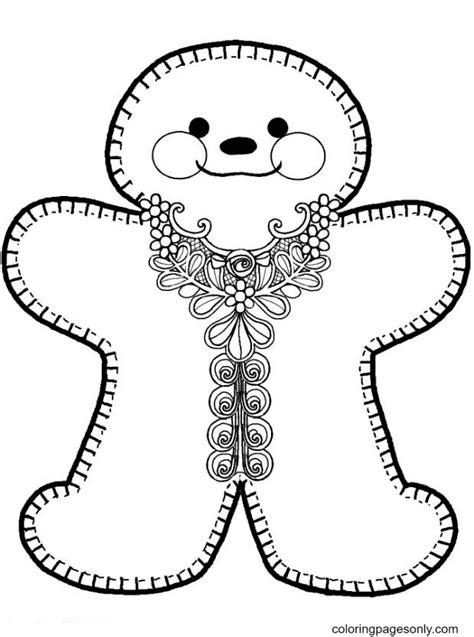 Gingerbread Man To Print Free Printable Coloring Pages