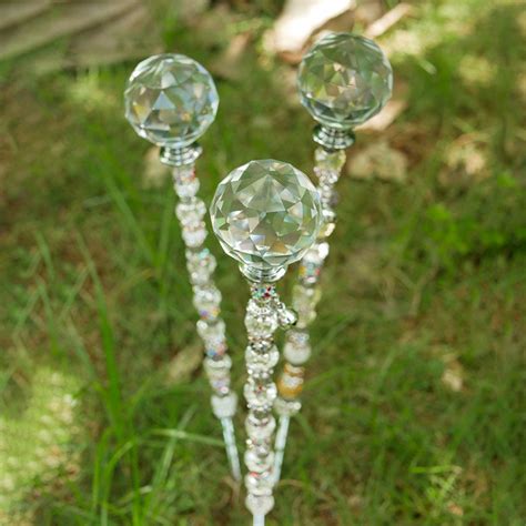 Diy Craft Material Beaded Fairy Garden Stake Handmade Etsy