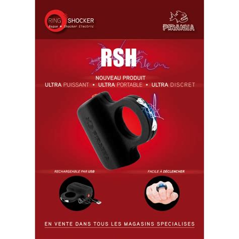 Shocker Piranha Ringshock Volts Noir Rechargeable