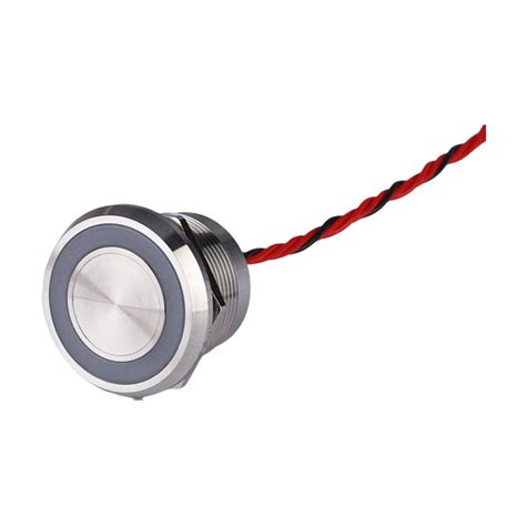 Illuminated Ip Mm Reset Momentary Piezo Switch With Ring Led