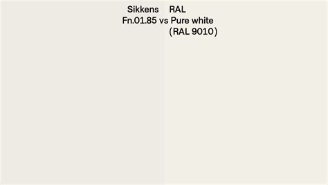 Sikkens Fn 01 85 Vs RAL Pure White RAL 9010 Side By Side Comparison