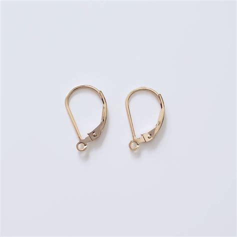 K Gold Filled Lever Back Earring Hooks Gold Leverback Etsy