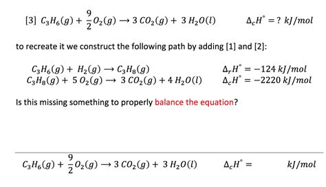 Solved 3 C3h6g On → 3 Co2g 3 H2o1 Achº