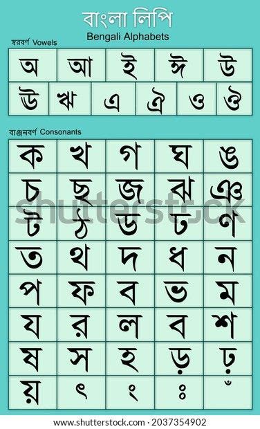 Bengali alphabet bangla alphabet alphabet used stock illustration ...