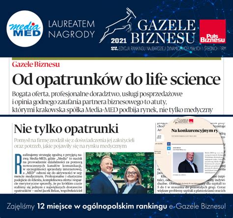 Media Med Laureatem Nagr D Gazele Biznesu I E Gazele Biznesu