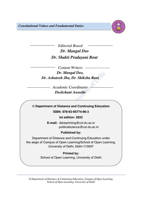 SOLUTION Constitutional Values And Fundamental Duties Unit 1 3 Studypool