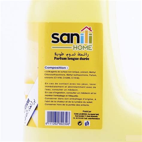 Nettoyant Sol 5L Citron Sanili Efficace et Parfumé