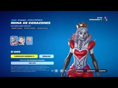 TIENDA DE OBJETOS Atuendo Skin REINA DE CORAZONES Fortnite