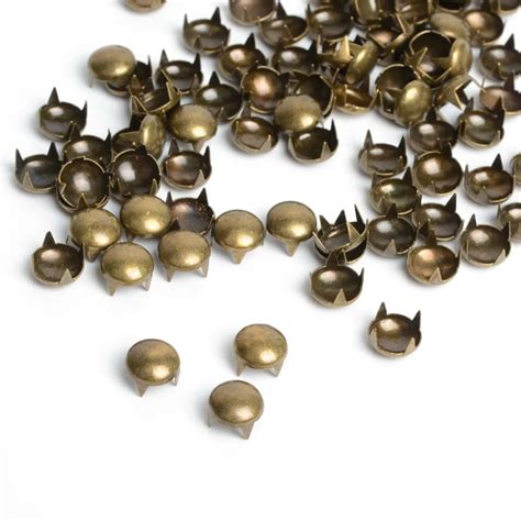 Pcs Mm Antique Brass Round Studs Nailheads Rivet Spike Clothes