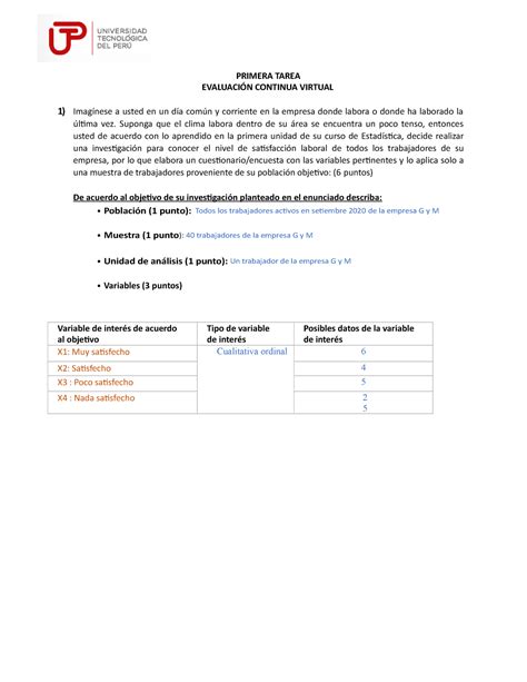 Acv S02 Tarea Calificada 1 Ep Estadistica Tiburon Primera Tarea EvaluaciÓn Continua