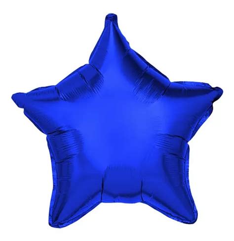 Globo Papel Metalizado Cromus Metalizado Estrella Azul Cm Unidad