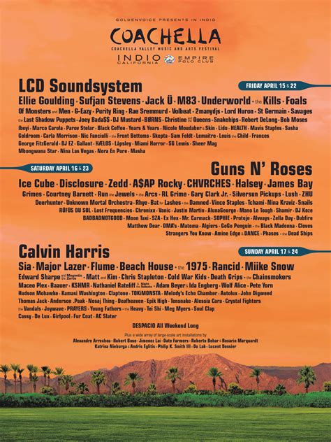 Coachella Music Festival Lineup Fay Madeleine