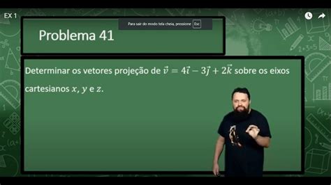 Projeção de Vetores nos Versores Exercício Resolvido Geometria