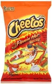 Cheetos Flamin Hot Crunchy Cheese Flavored Snacks Oz Nutrition Information Innit