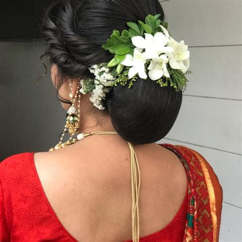 Pin By Preksha Pujara On Indian Low Bun Hair Styles Bridal Hair Buns