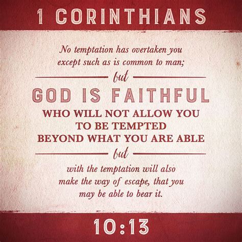 1 Corinthians 10 13 King James Version Kjv Faith In God Bible