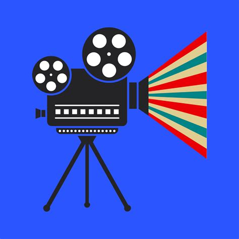 movie camera and film reel 16773053 Vector Art at Vecteezy