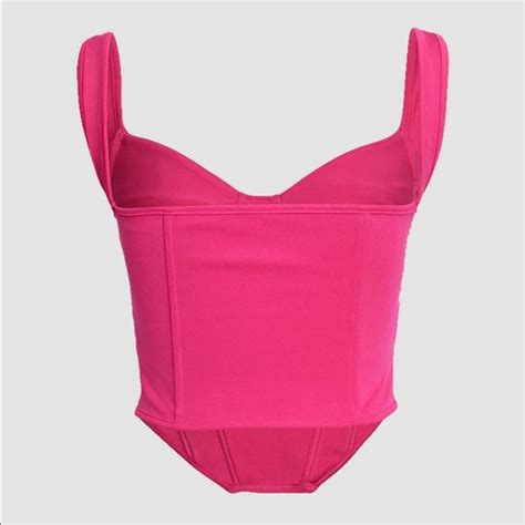 ShopMicas Tops Hot Pink Bustier Cami Top Poshmark