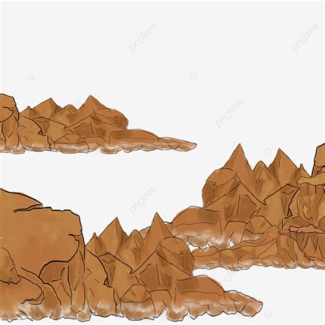 Elementos Decorativos De Piedra Pintados A Mano Png Roca Elemento De