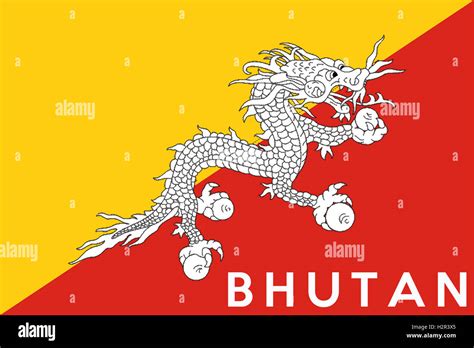 Flag Of Bhutan Stock Photo Alamy