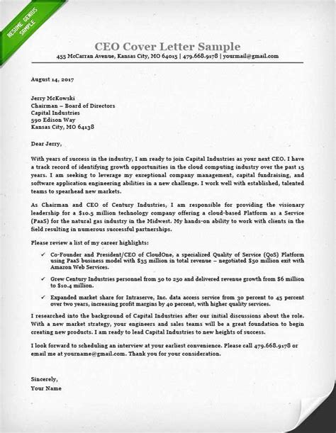 Executive Resume Cover Letter Fresh Executive Cover Letter Examples Ceo