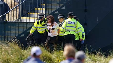 Just Stop Oil Protesters Attempt To Disrupt Open Championship Espn