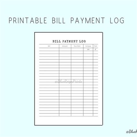 Monthly Bill Tracker Planner Excel Spreadsheet Log And Etsy Canada