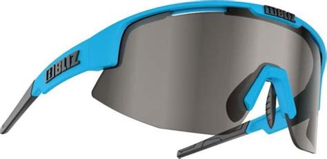 Bliz Matrix Shiny Blue Frame Smoke With Silver Mirror Lens Bol