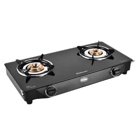 Sunflame Pride 2B BK Cooktop With 2 Brass Burner Manual Ignition