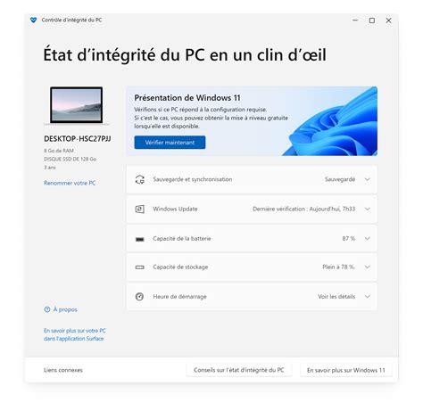 Comment utiliser lapplication Contrôle dintégrité du PC Support