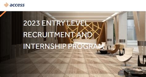 Access Bank Entry Level Recruitment And Internship Program 2023