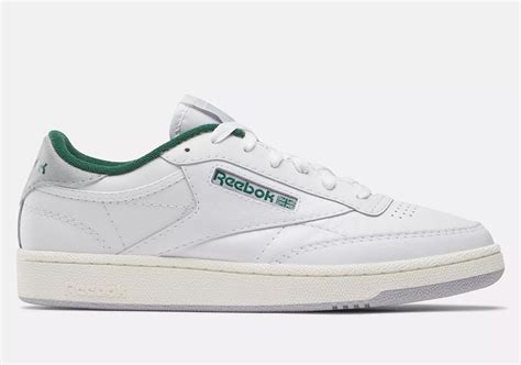 Reebok Club C 85 White Chalk Dark Green 100032970 SneakerNews