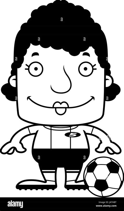 A cartoon soccer player woman smiling Stock Vector Image & Art - Alamy