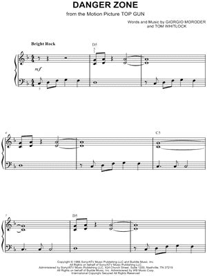 "Danger Zone" Sheet Music - 14 Arrangements Available Instantly ...