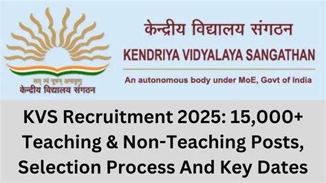 Kvs Recruitment Teaching Non Teaching Posts Selection