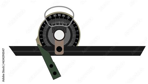 A Vernier Bevel Protractor Isolated On White Background It Is A