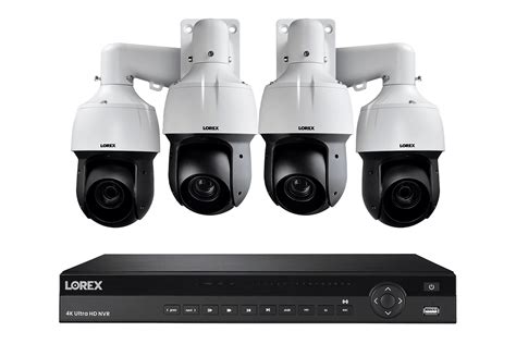 Lorex Channel Wired Nvr System With Four K Ptz Cameras Featuring