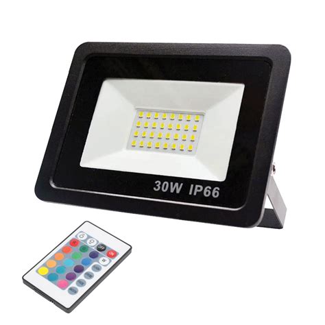 Ripley Foco Proyector De Rea Led W Rgb Con Control Remoto