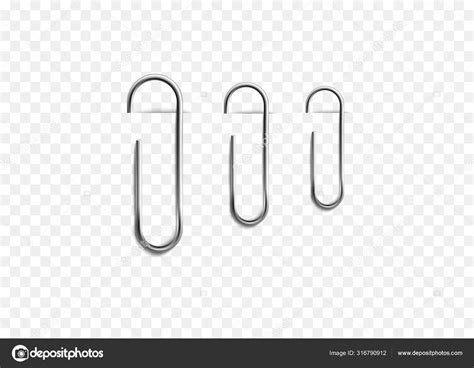 Set Of Clips Attached To Paper Edge Vector Realistic Illustration