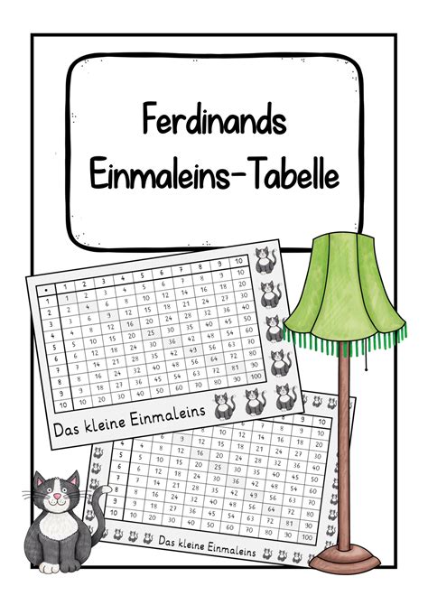 Ferdinands Einmaleins Tabelle Unterrichtsmaterial Im Fach Mathematik