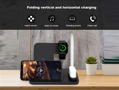 Беспроводная зарядка Ascromy 4in1 Wireless for iPhone, iWatch, AirPods ...