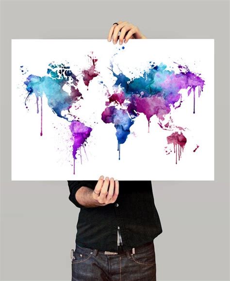 World Map Large Wall Art World Map Art Print Art by FineArtCenter