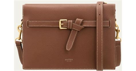 Oroton Margot Leather Crossbody Bag In Brown Lyst