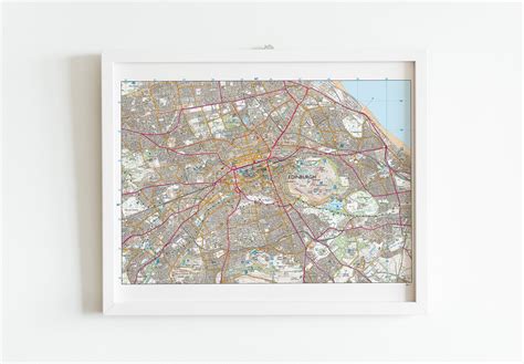 Personalised OS Map Custom Wall Map Customised Printed Map Ordnance