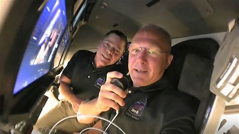 Nasa Astronauts Robert Behnken And Douglas Hurley Give A Tour Around Dragon Capsule Youtube