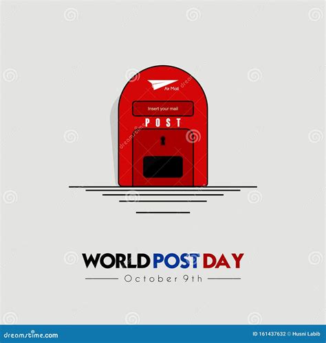 World Post Day stock vector. Illustration of october - 161437632