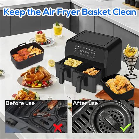 Wholesale 6pcs Air Fryer Tools Non Stick Stainless Steel Silicone Air